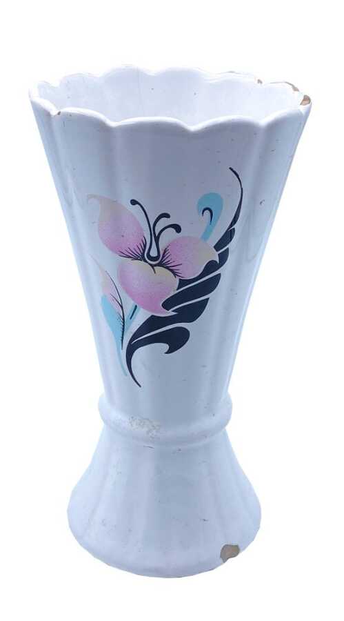 Porselen Vazo Çiçek Desenli
